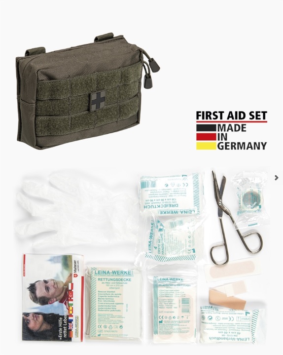 SMALL 25-PIECE FIRST AID SET LEINA - OD